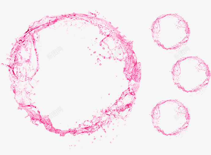 彩色水花水圈png免抠素材_新图网 https://ixintu.com 彩色 水花 水圈