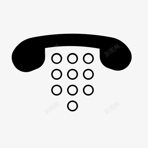 电话按钮按钮通讯svg_新图网 https://ixintu.com 电话 按钮 通讯 数字 广告 号码