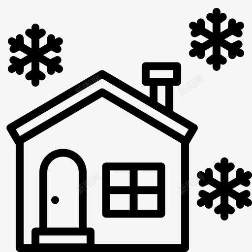 雪屋圣诞节降雪svg_新图网 https://ixintu.com 雪屋 圣诞节 降雪 雪焰