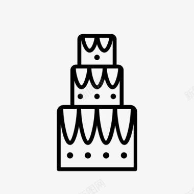 结婚蛋糕装饰结婚图标