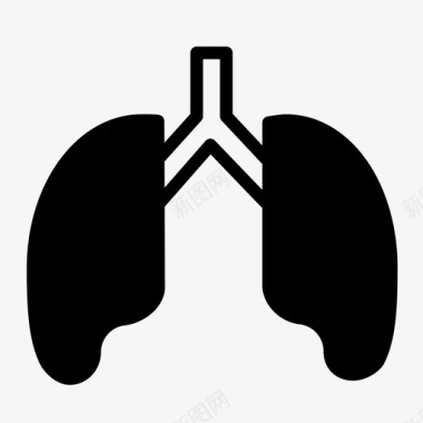 肺人体解剖呼吸图标