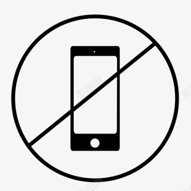 禁止使用手机电子设备图标