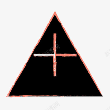 生十字架更积极的数学符号图标
