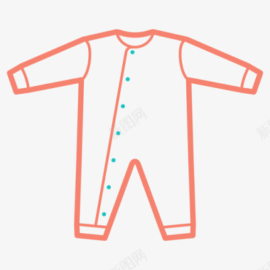 连体衣婴儿装衣服图标