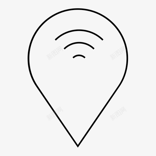 wifi集线器wifi集线器热点svg_新图网 https://ixintu.com 集线器 热点 位置 地图 信号