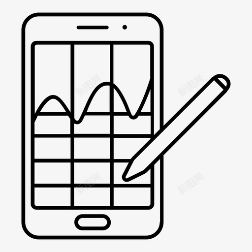 分析智能手机脉冲svg_新图网 https://ixintu.com 分析 智能 手机 脉冲 标记 线条 浏览 图形 数据 应用程序 业务