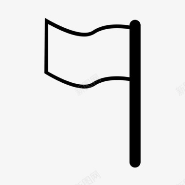 旗帜标记矩形图标