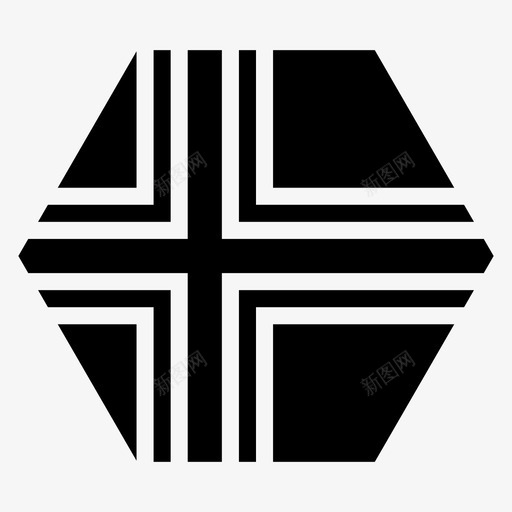 挪威国家欧洲svg_新图网 https://ixintu.com 挪威 旗帜 国家 欧洲 世界 六边形 字形