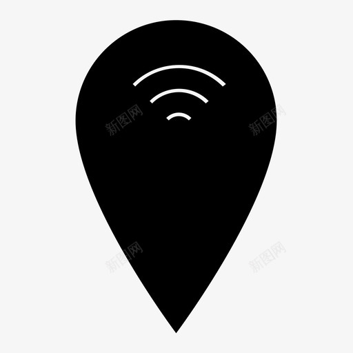 wifi点连接热点svg_新图网 https://ixintu.com 点点 连接 热点 地图 信号