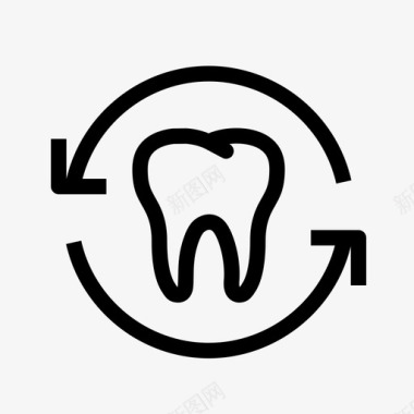 刷新牙齿牙科牙医图标