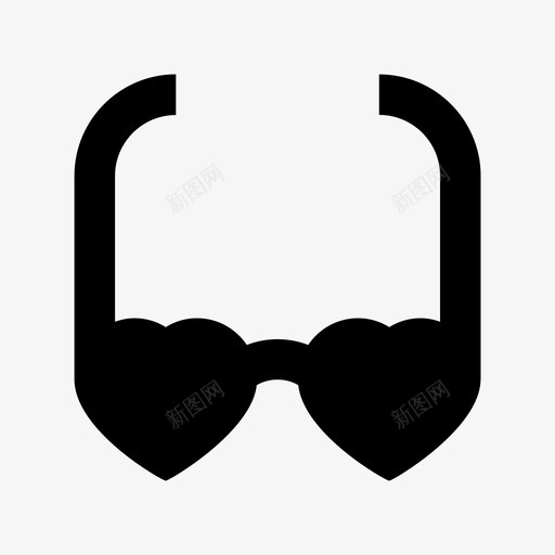 心形眼镜爱情和浪漫的材料图标svg_新图网 https://ixintu.com 心形 眼镜 爱情 浪漫 材料 图标