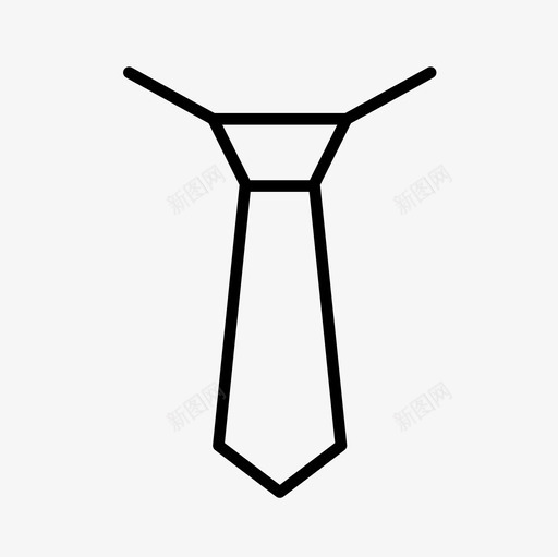领带商务服装svg_新图网 https://ixintu.com 领带 商务 服装 正式 制服 布料 轮廓 图标