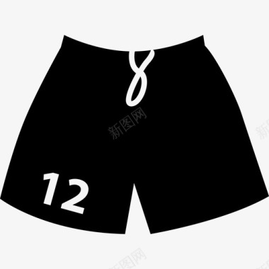 12号足球短裤运动型图标