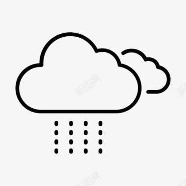 小雨云预报图标