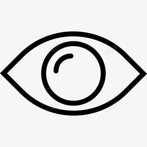 眼睛身体部位显示svg_新图网 https://ixintu.com 眼睛 身体 部位 显示 视图 线图 图标