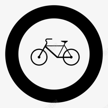 禁止骑自行车禁止骑车信息图标