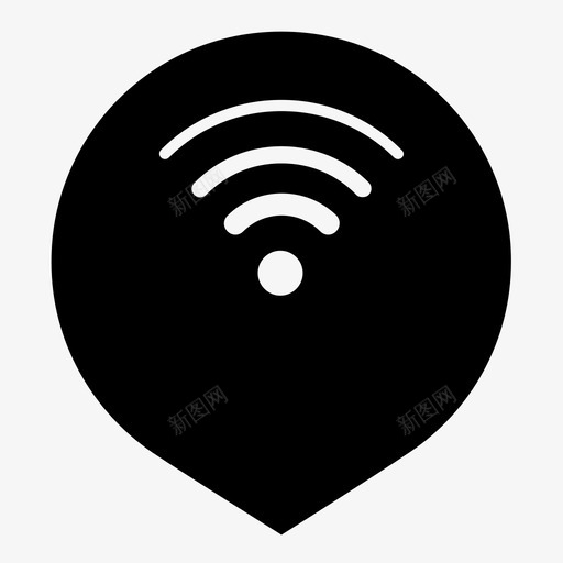 wifi点连接地图svg_新图网 https://ixintu.com 点点 连接 地图 信号