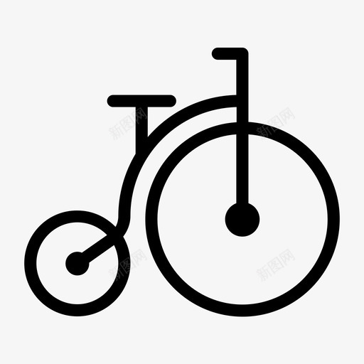 便士自行车高轮svg_新图网 https://ixintu.com 复古 便士 自行车 高轮 物品