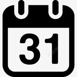 31天第31天的日历日页面工具和用具灯塔高清图片