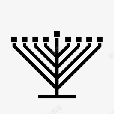 光明节犹太教灯图标