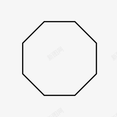 八角形数学形状图标