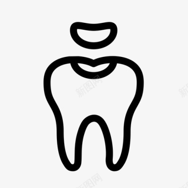磨牙洞龋齿牙科图标
