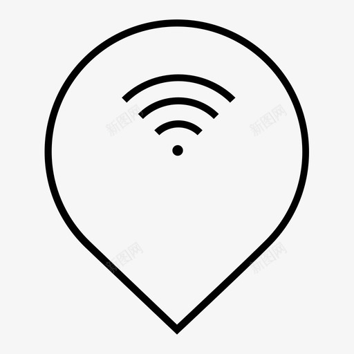 wifi信号连接热点svg_新图网 https://ixintu.com 信号 连接 热点 互联网 无线