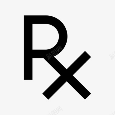 rx医疗和健康材料图标图标