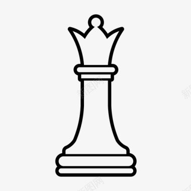 白皇后象棋乐趣图标