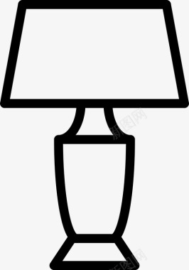 台灯传统灯灯廓集图标