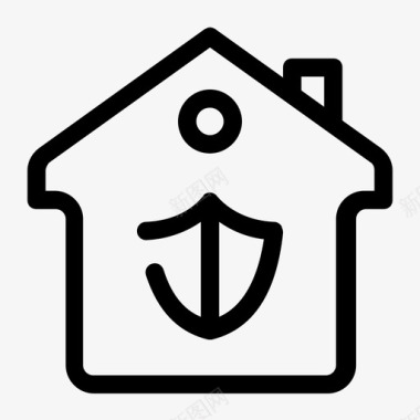 家庭安全房屋保护安全家庭图标