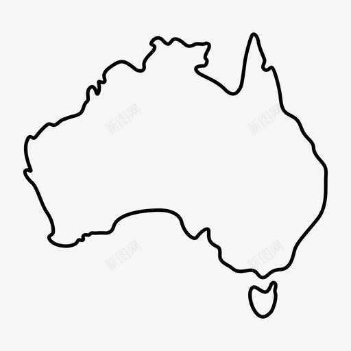 澳大利亚大陆国家svg_新图网 https://ixintu.com 大陆 国家 地图 澳大利亚 下面 岛屿 太平洋 平滑 滑的
