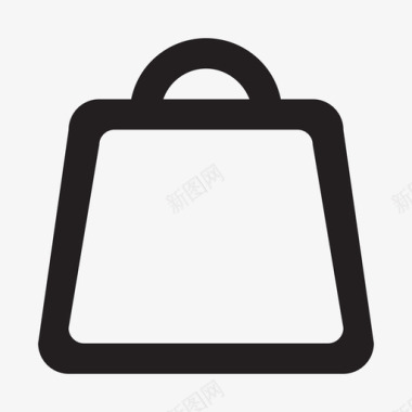购物袋简单的一套图标