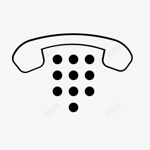 电话按钮按钮通讯svg_新图网 https://ixintu.com 电话 按钮 通讯 数字 广告 号码