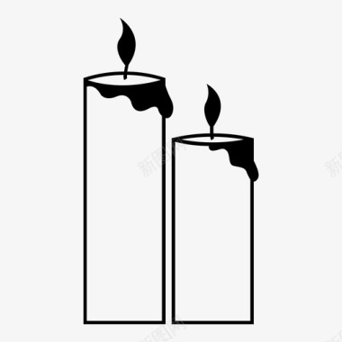 蜡烛火融化图标
