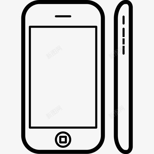 手机流行型号苹果iphone3侧面和正面工具和用具流行的手机svg_新图网 https://ixintu.com 手机 流行 型号 苹果 侧面 正面 工具 用具 行的