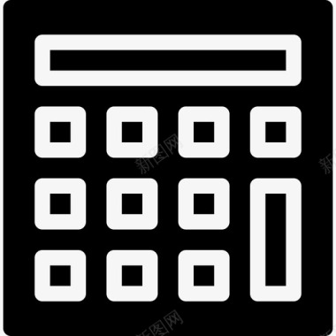 数学计算器工具和器具ios7高级填充图标