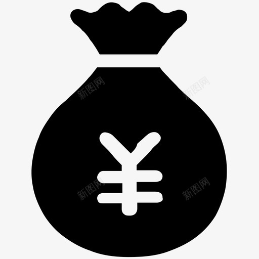 钱袋带人民币符号svg_新图网 https://ixintu.com 钱袋 人民币 符号