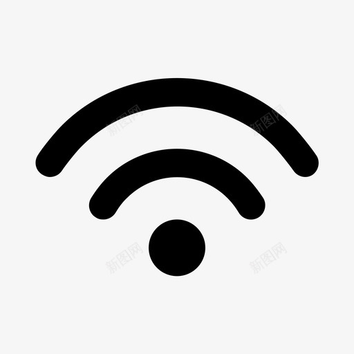 wifi流信号svg_新图网 https://ixintu.com 信号 标记 最新技术 互联网 浏览 连接 广播 无线 基本