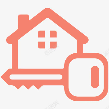 家庭安全房屋钥匙财产图标