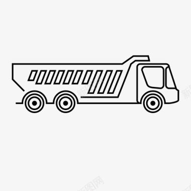 卡车运输工具拖车图标