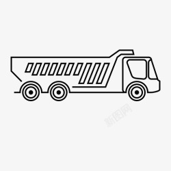 一个搬运工卡车运输工具拖车高清图片