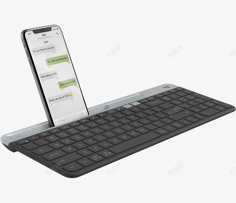 K580轻薄多设备无线键盘3png免抠素材_新图网 https://ixintu.com 轻薄 设备 无线 键盘