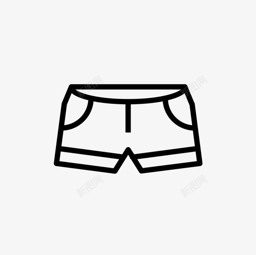 迷你短裤布料服装svg_新图网 https://ixintu.com 短裤 迷你 布料 服装时尚 轮廓 图标
