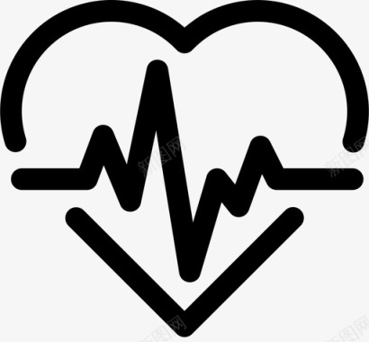 心脏搏动心脏病学健康图标