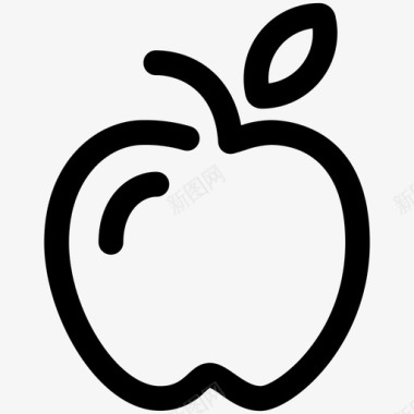 新鲜苹果苹果苹果叶图标