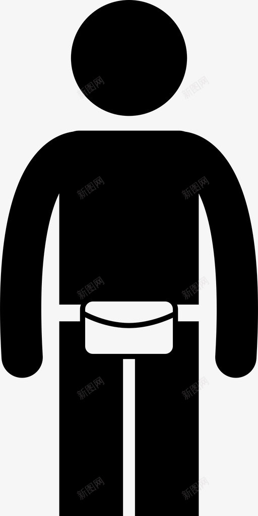 带前袋的男子带前袋袋svg_新图网 https://ixintu.com 带前袋 男子 钱包 腰带 时尚 配件