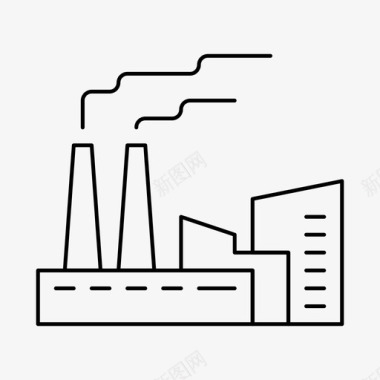 工厂建筑工业图标