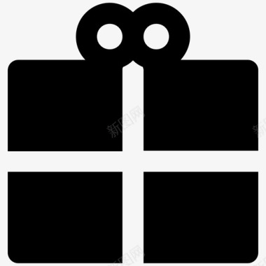 礼品盒seo一个营销大胆的固体图标图标