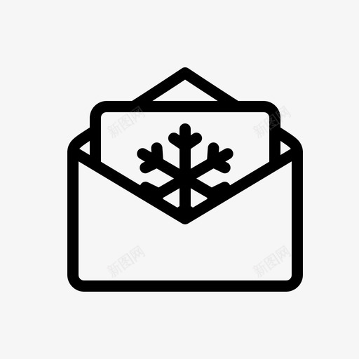 邮件圣诞节请柬svg_新图网 https://ixintu.com 邮件 圣诞节 请柬 信件 留言 雪花